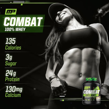 Proteina MusclePharm Combat 100 Whey Sabor Cookies N Cream Para Ganancia Muscular Y Recuperacion Rapida