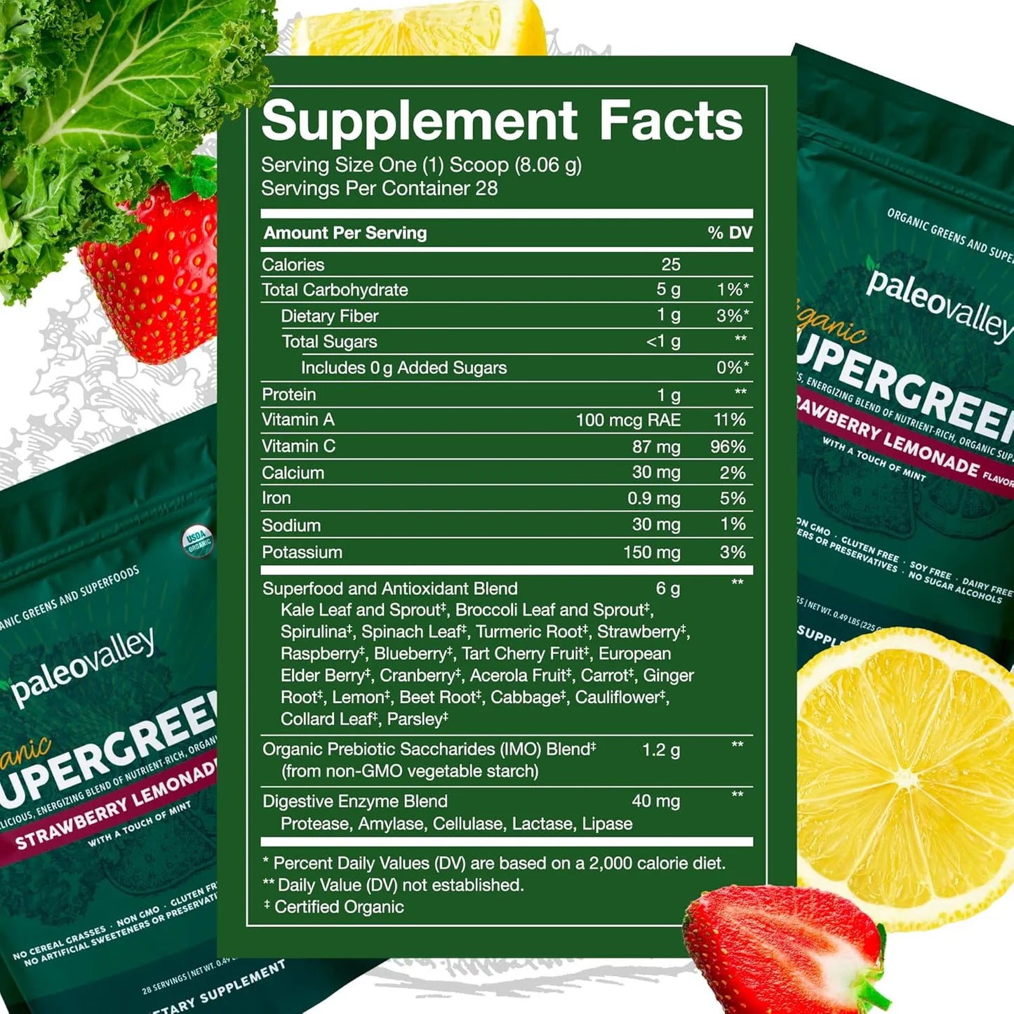 Superalimento Organico En Polvo Apoyo Inmunologico 23 Ingredientes Paleovalley