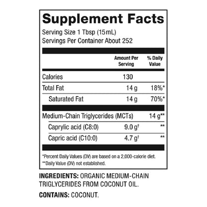 Aceite Mct Organico Nutiva 1 Galon Sin Omg C8 C10 Dieta Cetogenica