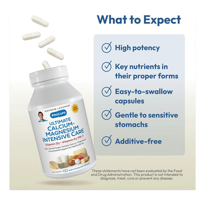 Capsulas Calcio Magnesio Vitamina D3 K2 Mk7 360 Unidades Salud Osea