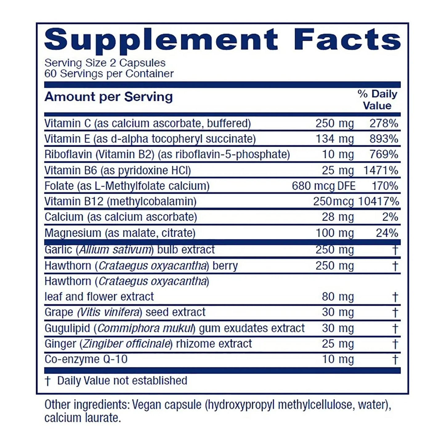 Suplemento Natural CardioBlend 120 Cápsulas Salud Cardiaca Fórmula Avanzada
