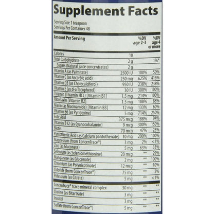Multivitaminico Liquido Para Niños Con Vitamina C Zinc Y Minerales Sabor Citrico 8 Oz