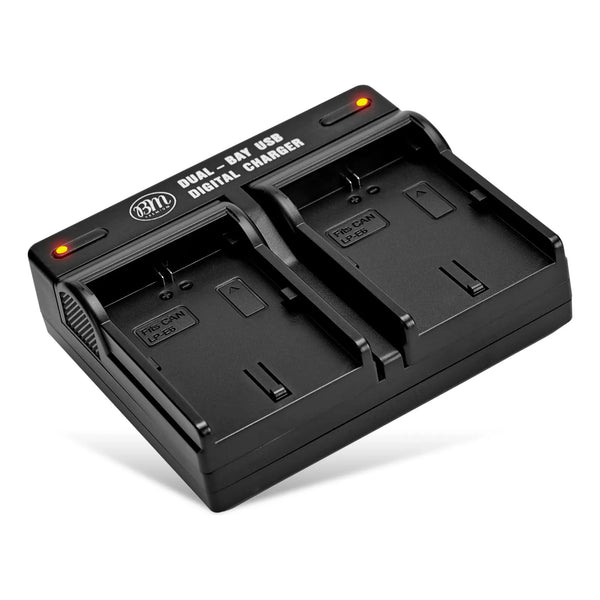 Cargador Doble Bahía Para Canon EOS R 90D 5D IV Carga Rápida USB