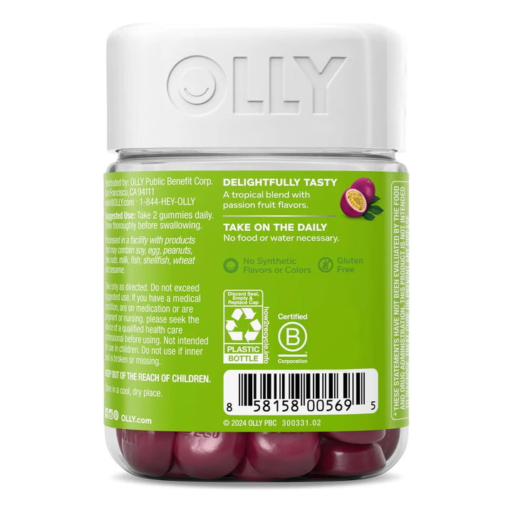 Olly Daily Energy Gomitas Sabor Tropical Con Vitamina B12 Coq10 Y Goji Berry Para Energía Natural - Imagen 8