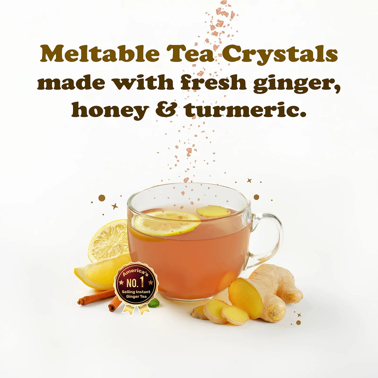Té Instantáneo De Jengibre Y Cúrcuma Con Cristales De Miel 40 Sobres Natural