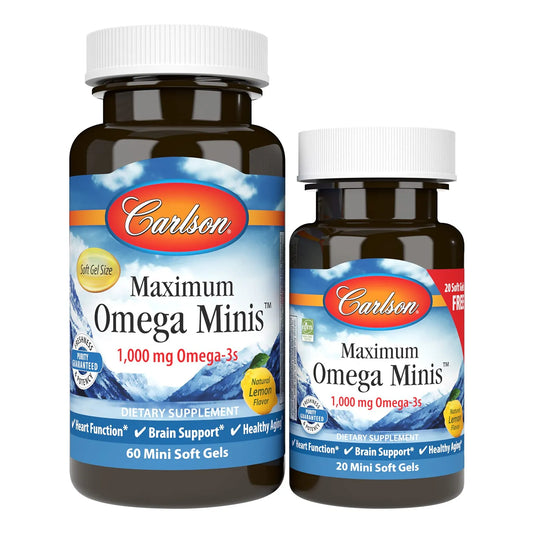 Omega Minis 1000 Mg Omega 3 Soporte Cardiaco Y Cerebral 60 20 Capsulas