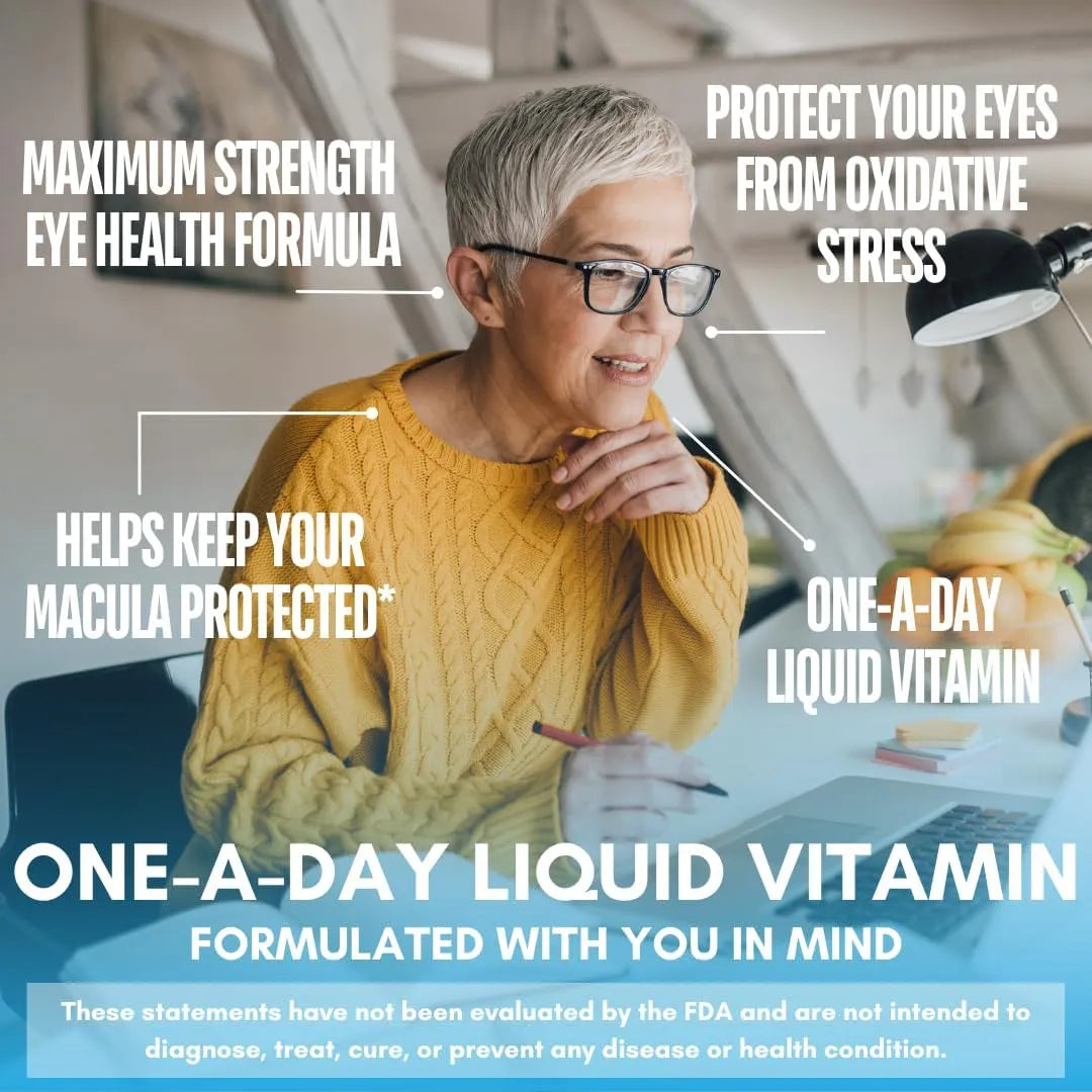 Liquid 20 20 Vision Fórmula Líquida Vitaminas Ojos Con Luteína Y Zeaxantina Máxima Absorción
