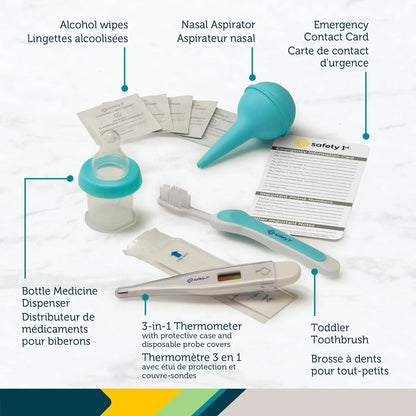 Kit De Cuidado De Bebé Deluxe 25 Piezas Azul Seguridad Y Comodidad