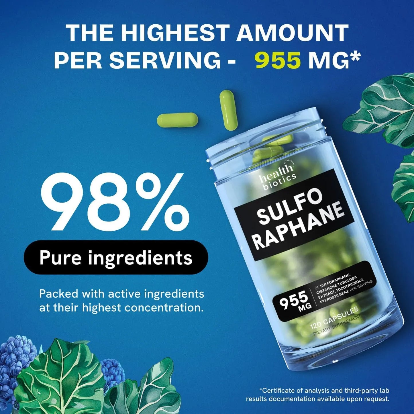 Suplemento De Sulforafano De Brotes De Brócoli Orgánico Detox Y Energía