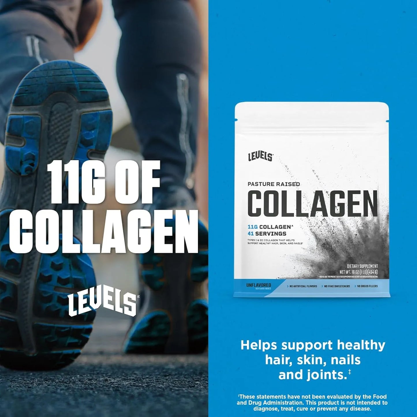 Péptidos De Colágeno Sin Sabor Levels 1 Lb Hidrolizado Para Piel Y Articulaciones
