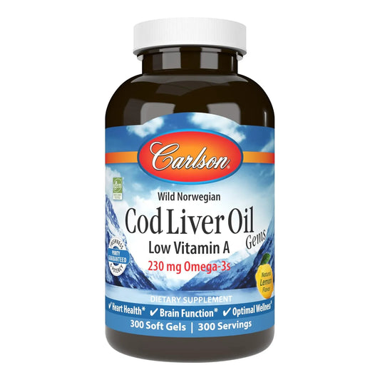Aceite De Hígado De Bacalao Noruego 230 Mg Omega 3 Cápsulas Blandas Carlson