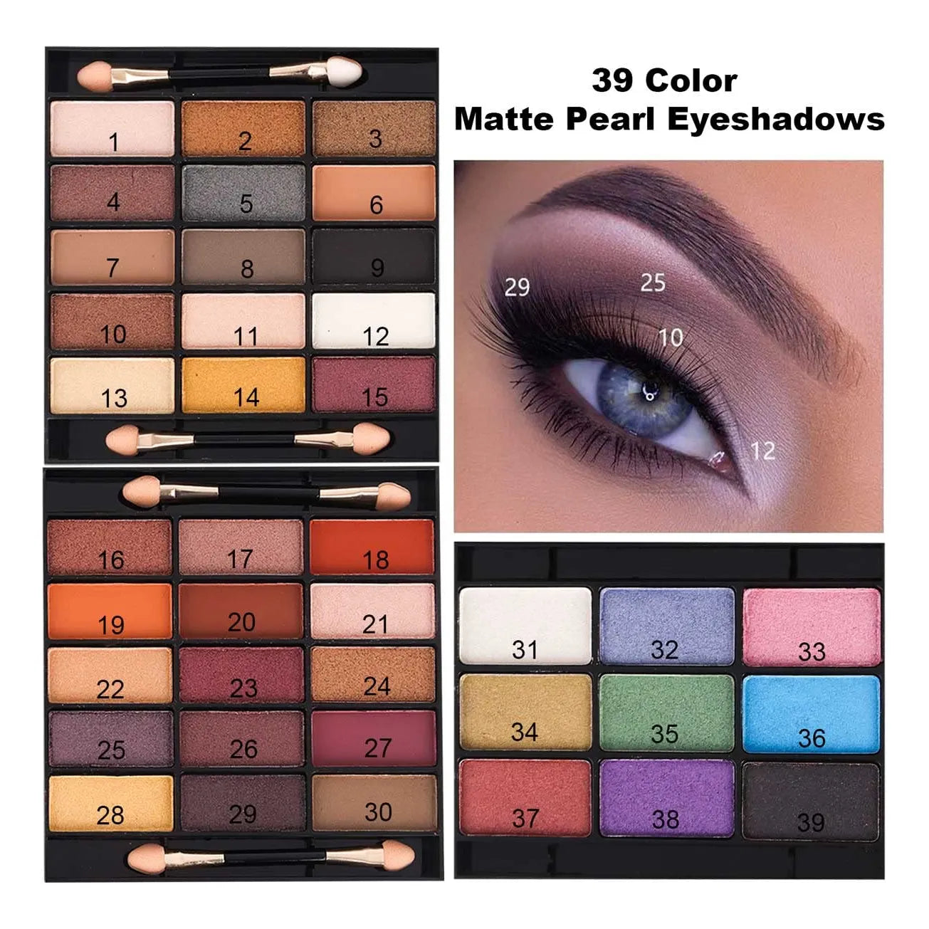 Kit Maquillaje Profesional 58 Colores Sombras Rubores Polvos Y Pinceles