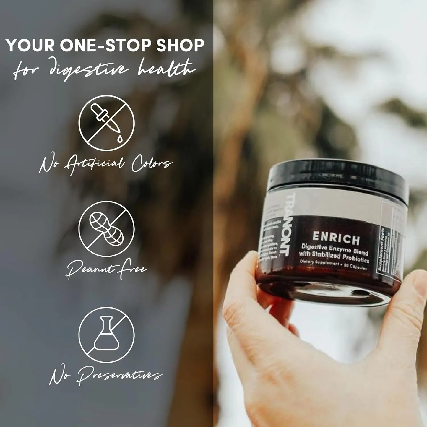 Mezcla De Enzimas Digestivas Con Probióticos 90 Cápsulas Digestión Óptima