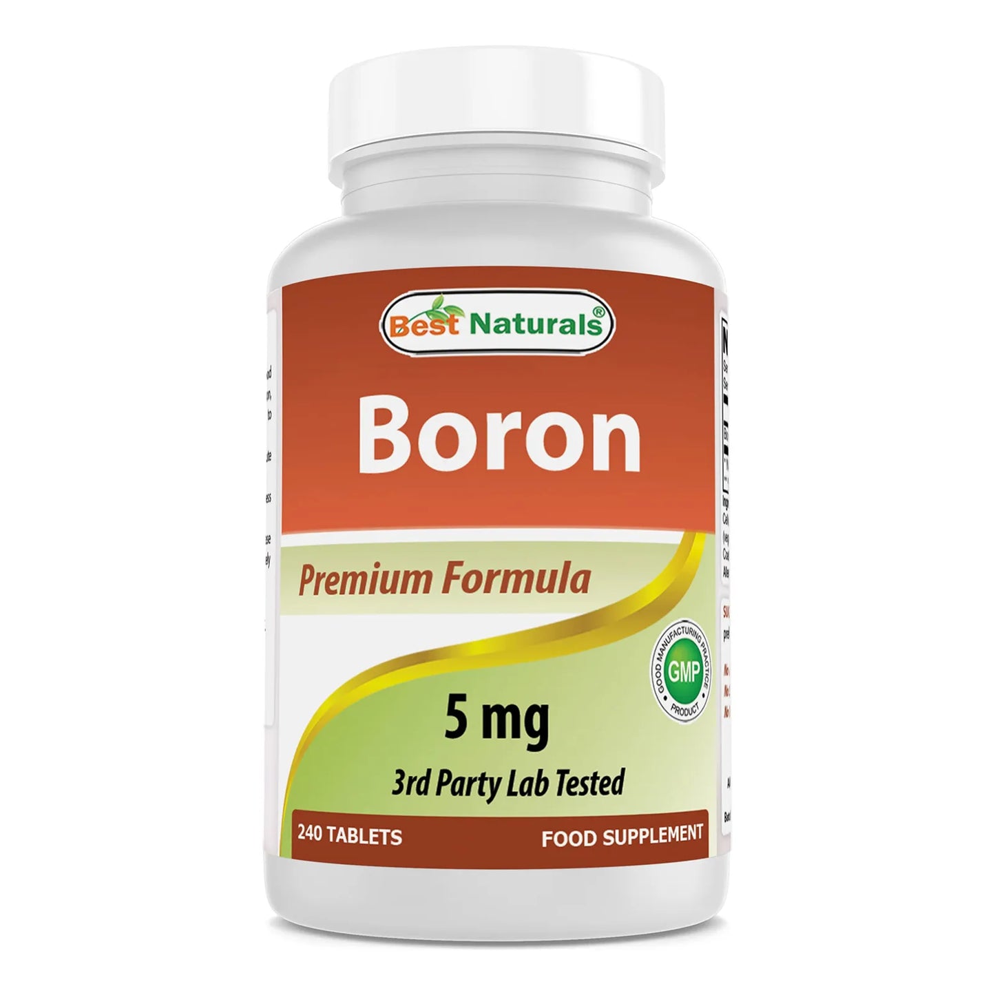 Suplemento De Boro 5 Mg 240 Tabletas Para Huesos Fuertes Y Equilibrio Hormonal