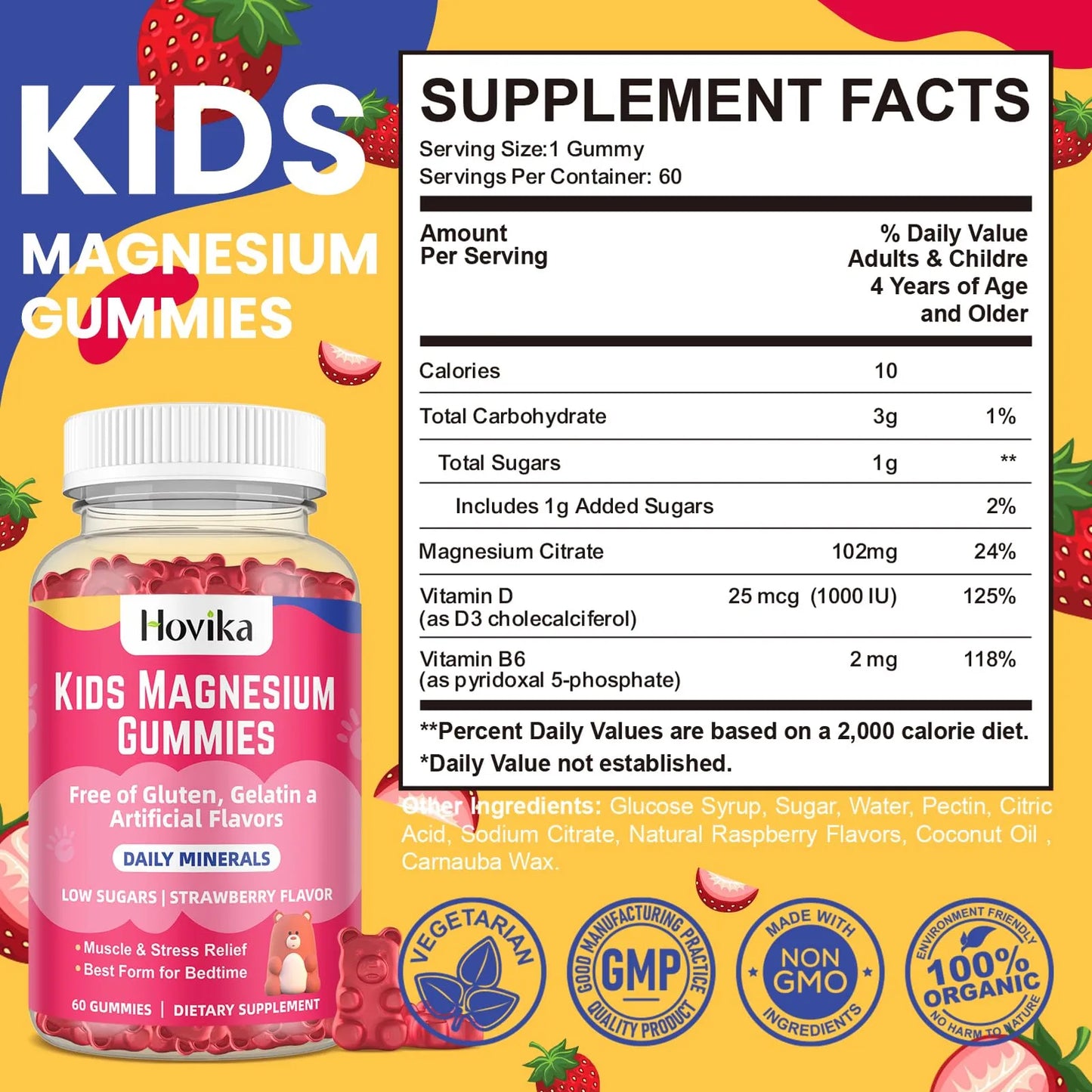 Gomitas De Magnesio Sabor Cítrico Para Niños Apoyo Nervioso Y Sueño Reparador