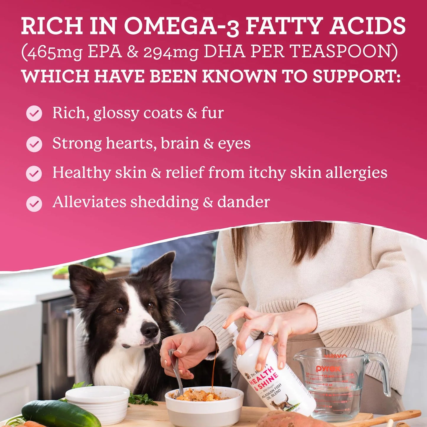 Aceite De Salmon Y Krill Para Perros Dr Harveys Health Shine 16 Oz
