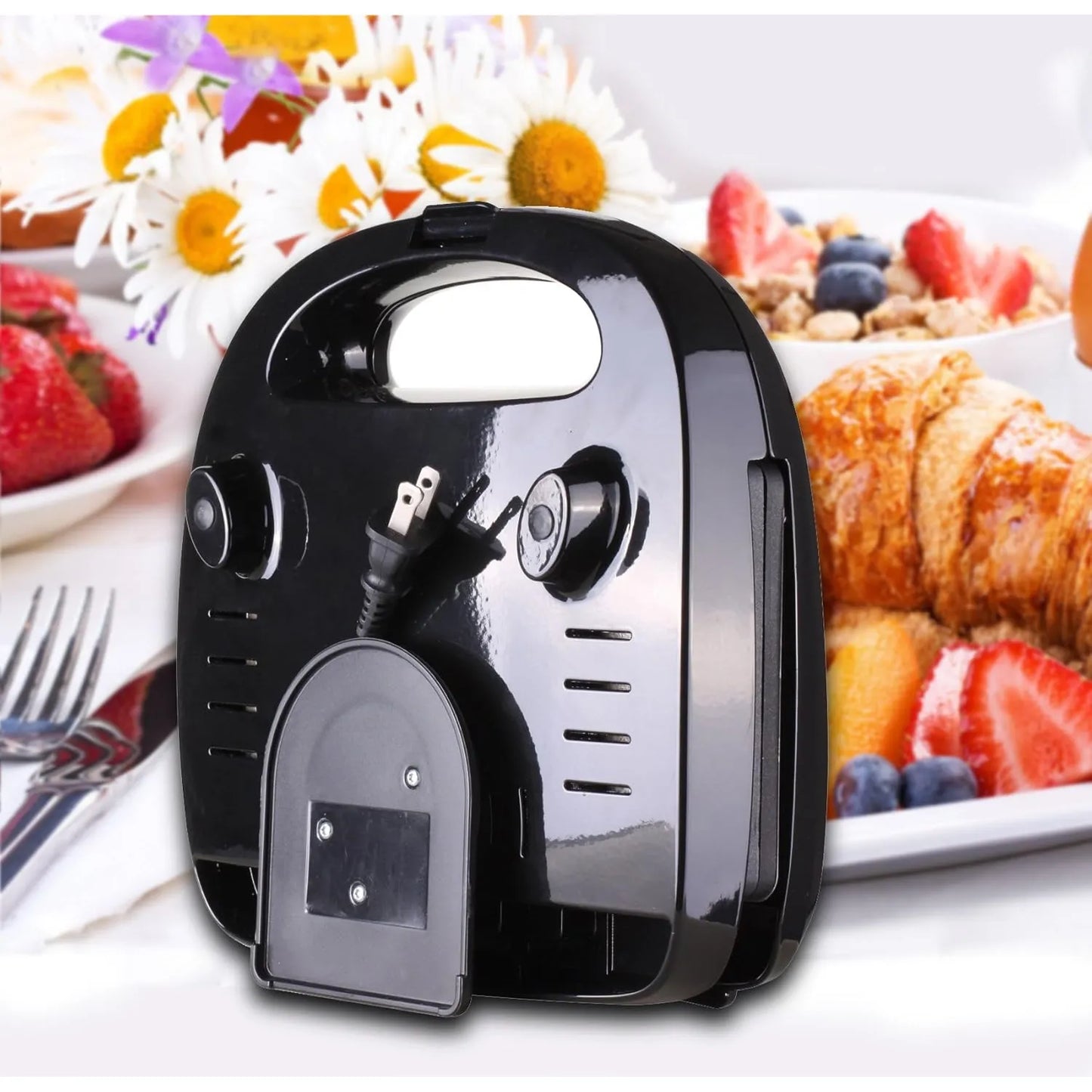 Sandwichera 4 En 1 ZZ S6141A B Para Waffles Tortillas Y Sandwich