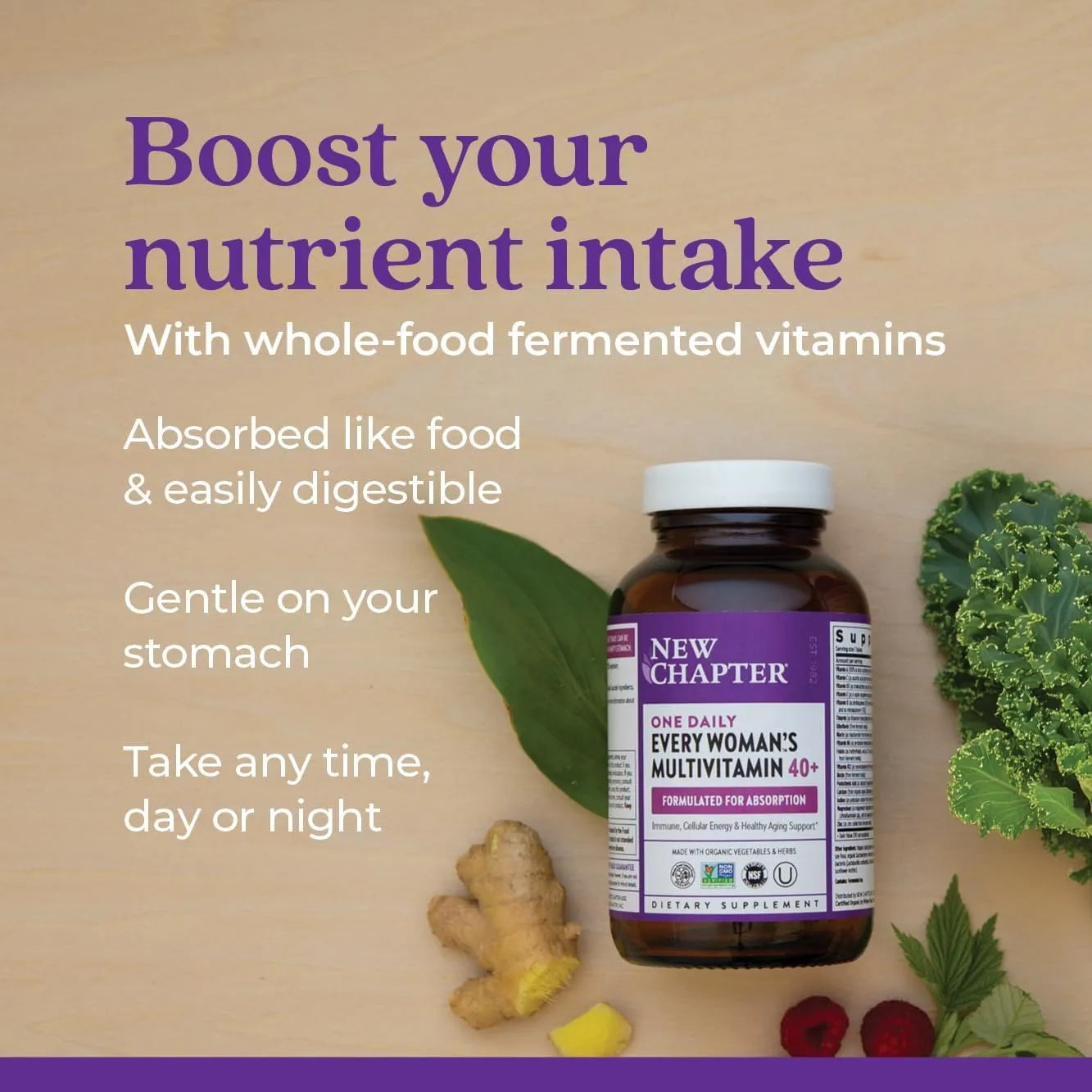New Chapter Multivitaminas Probioticos Mujeres 40 96 Tab Nutricion Fermentada