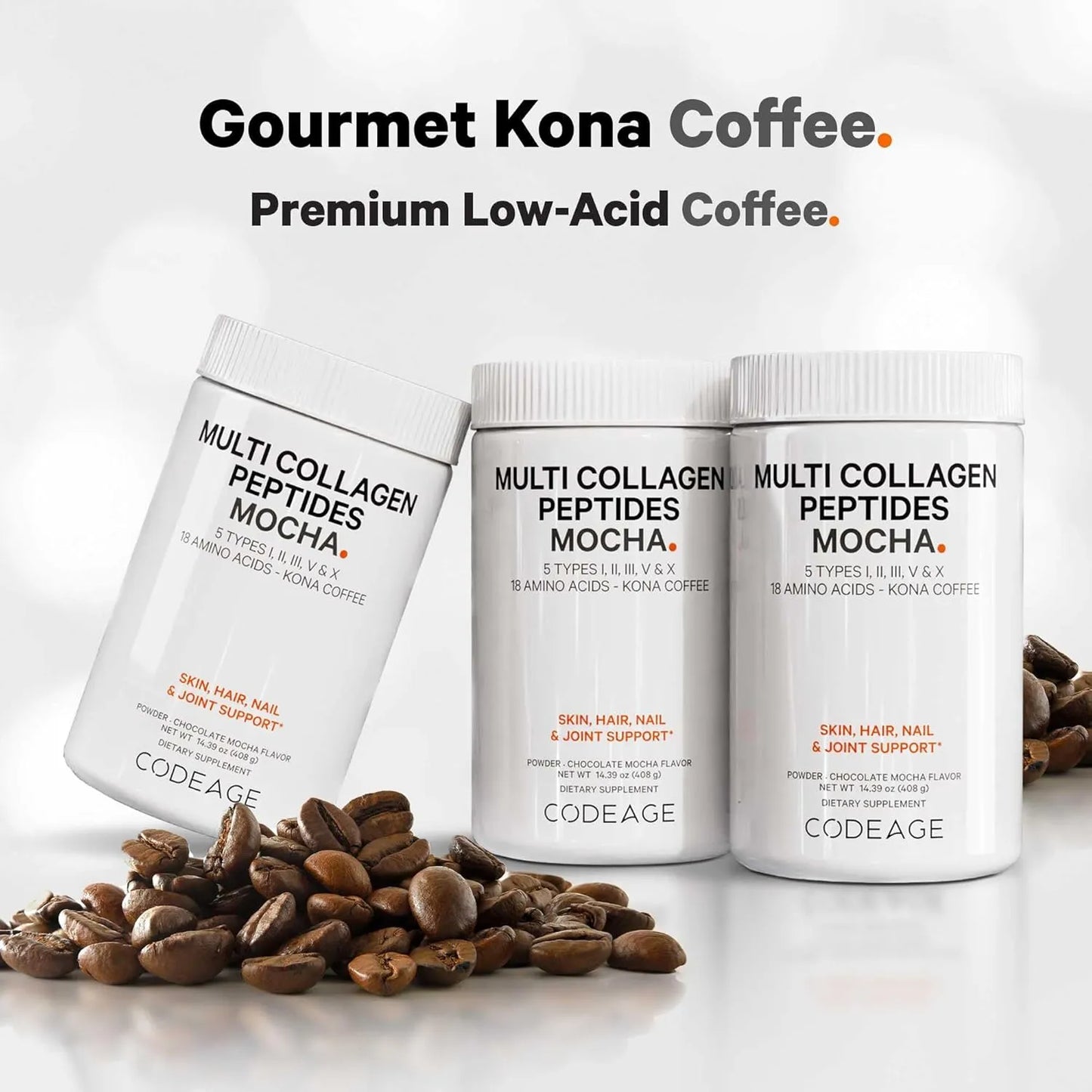 Proteína De Colágeno Múltiple Sabor Chocolate Moca Con Café Kona