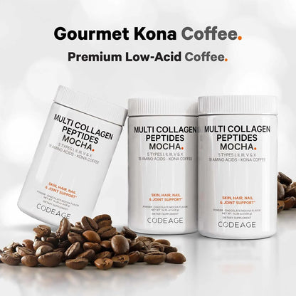 Proteína De Colágeno Múltiple Sabor Chocolate Moca Con Café Kona