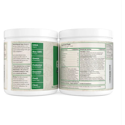 Super Greens Polvo Superfood 20 Ingredientes Organicos Vegano Energia Y Digestión