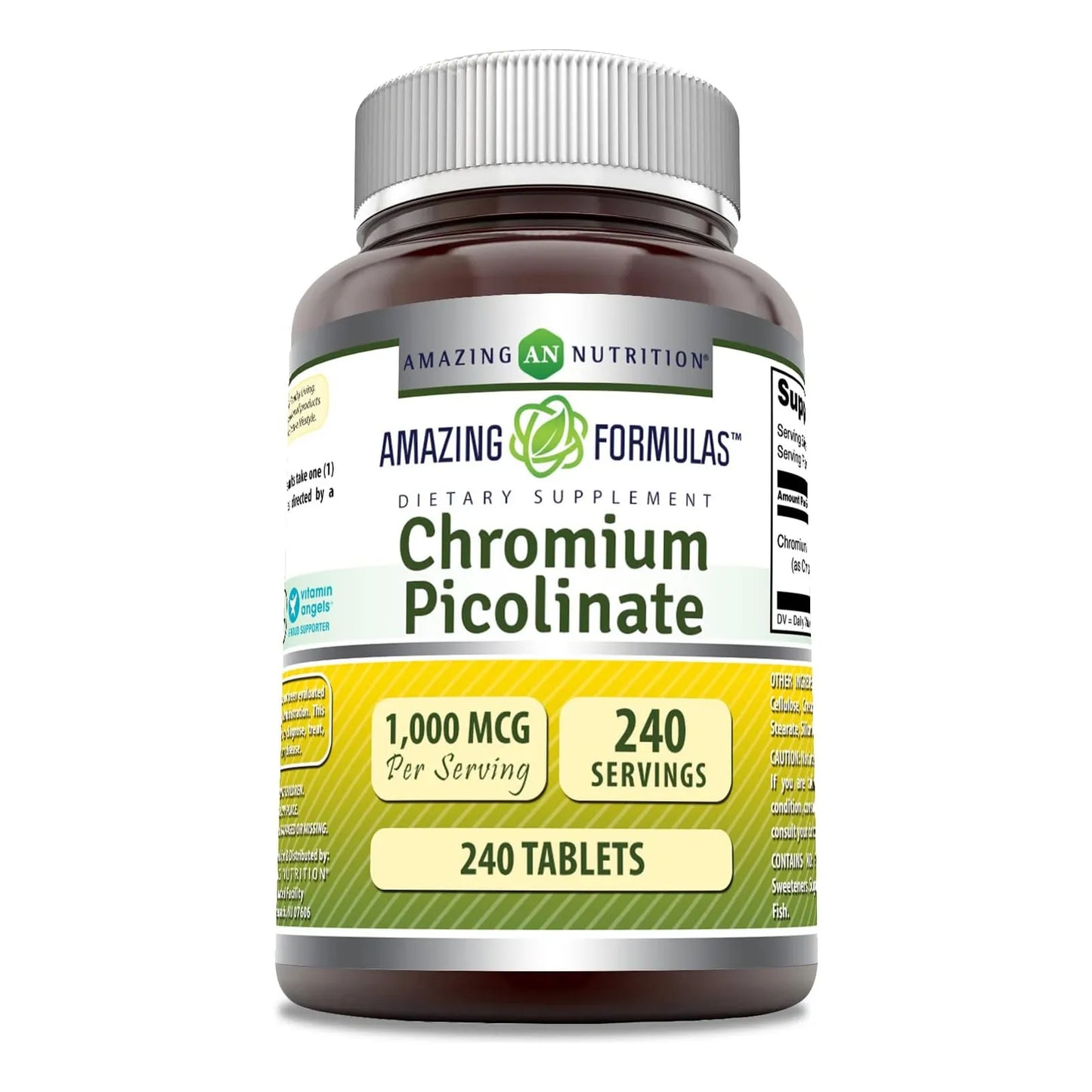Picolinato De Cromo 1000 Mcg 240 Capsulas Sin Omg Sin Gluten