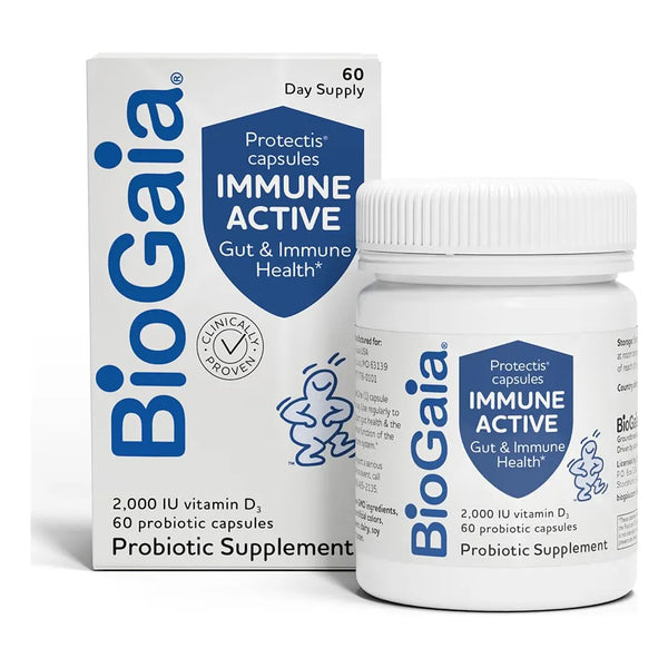 Protectis Immune Active Probiótico Con Vitamina D 60 Cápsulas Salud Inmunológica Digestiva