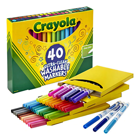 Marcadores Lavables Ultra Limpios Crayola Juego De Marcador Colores Vibrantes Facil Limpieza