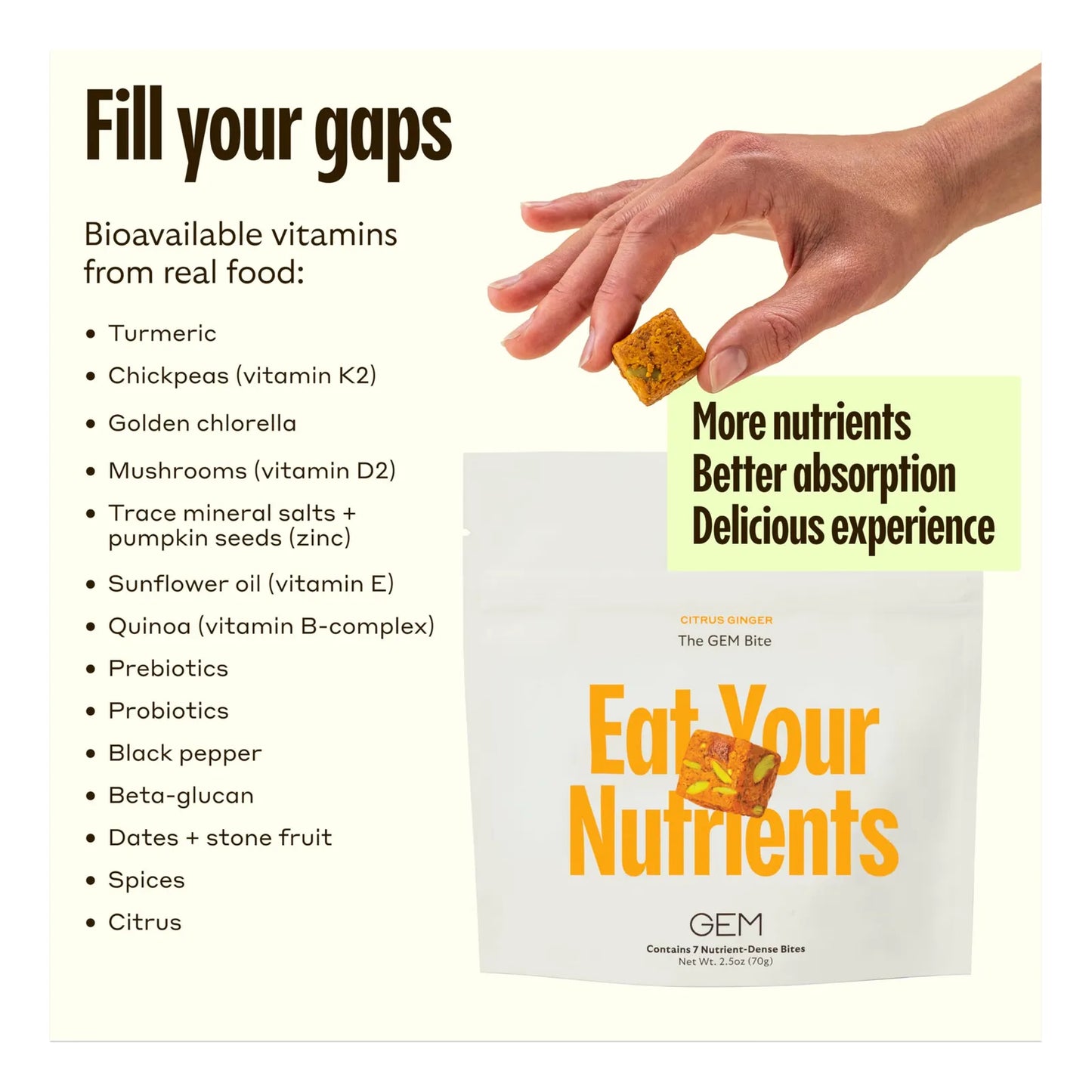 Multivitaminico Diario Jengibre Citrico Gomitas Vitaminas Minerales Probióticos