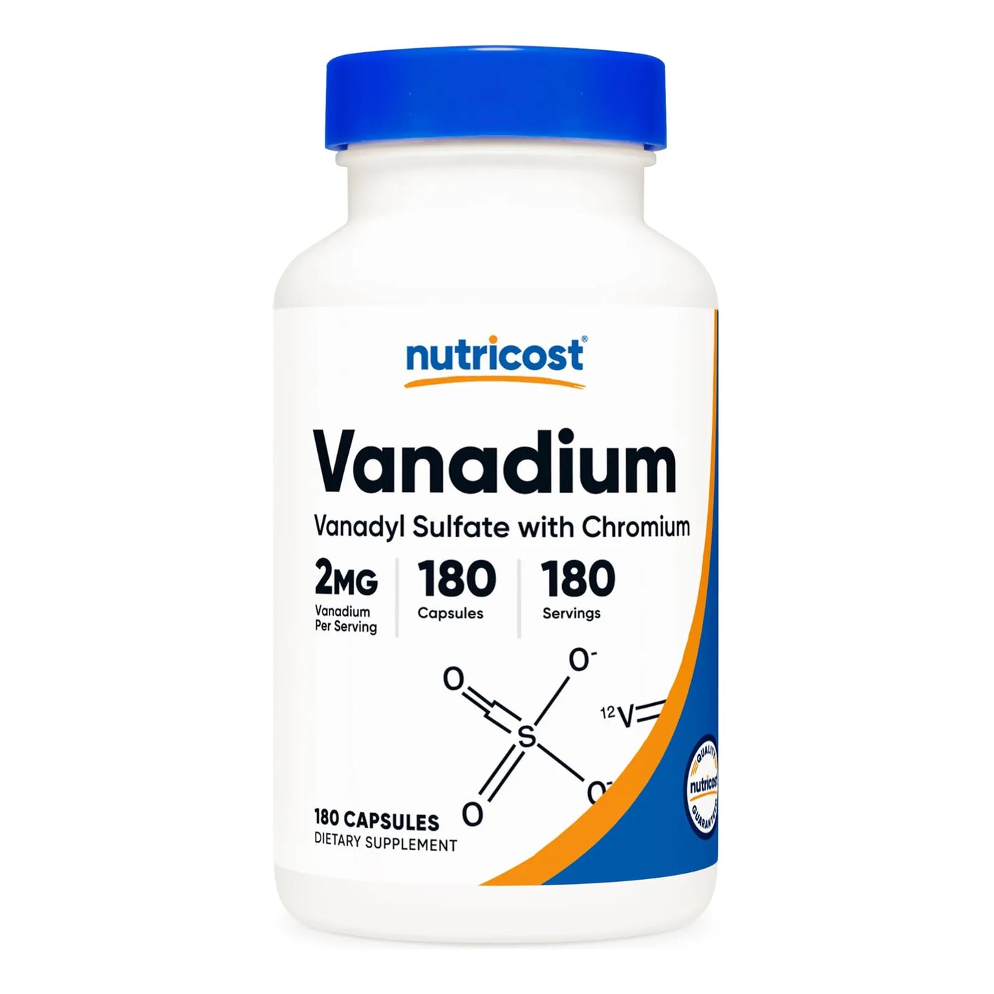 Vanadio Cromo 2mg 180 Cápsulas Naturales Sin Gluten
