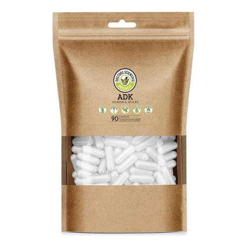 Vitamina ADK 90 Cápsulas Salud Ósea Cardíaca Absorción Calcio Vegano
