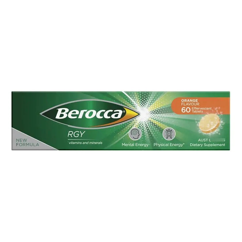 Tabletas Efervescentes Energéticas De Vitamina B Y C Sabor Naranja Paquete De 60