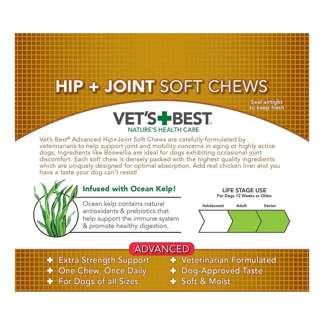 Suplementos Masticables Vets Best Para Salud Articular De Perros Con Glucosamina Y Condroitina