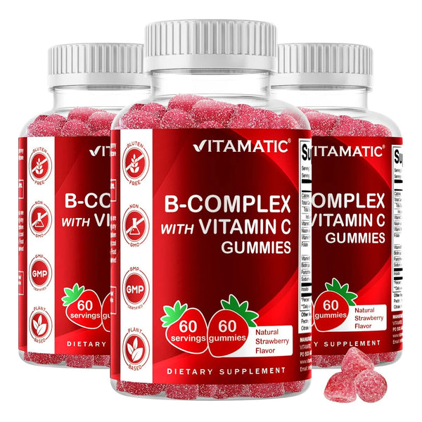 Gomitas De Vitamina B Y C Con Inositol Sabor Fresa 60 Unidades