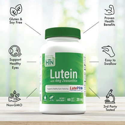 Luteina 20 Mg Con Zeaxantina 4 Mg 60 Capsulas Salud Ocular Piel Y Cerebro