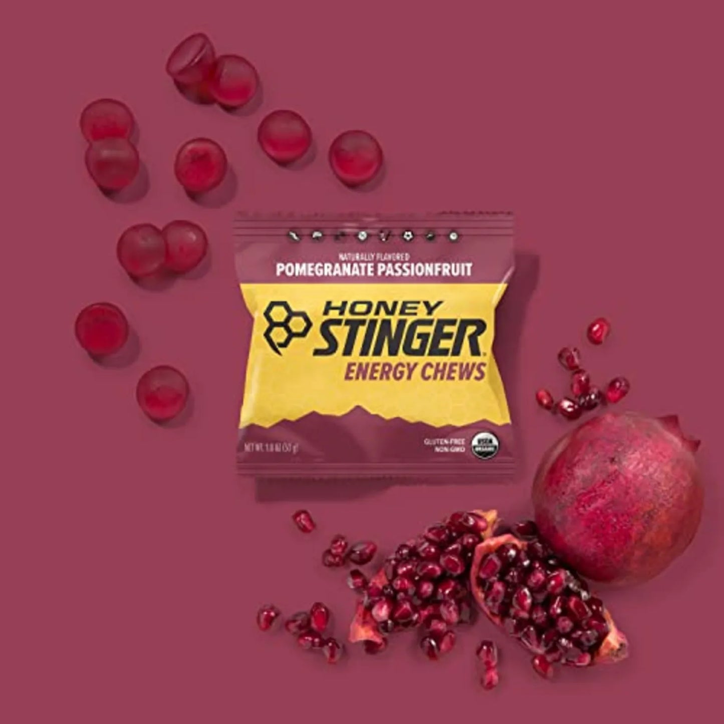 Licuado De Frutas Orgánico Honey Stinger Para Mascar 51 Gram Energía Natural
