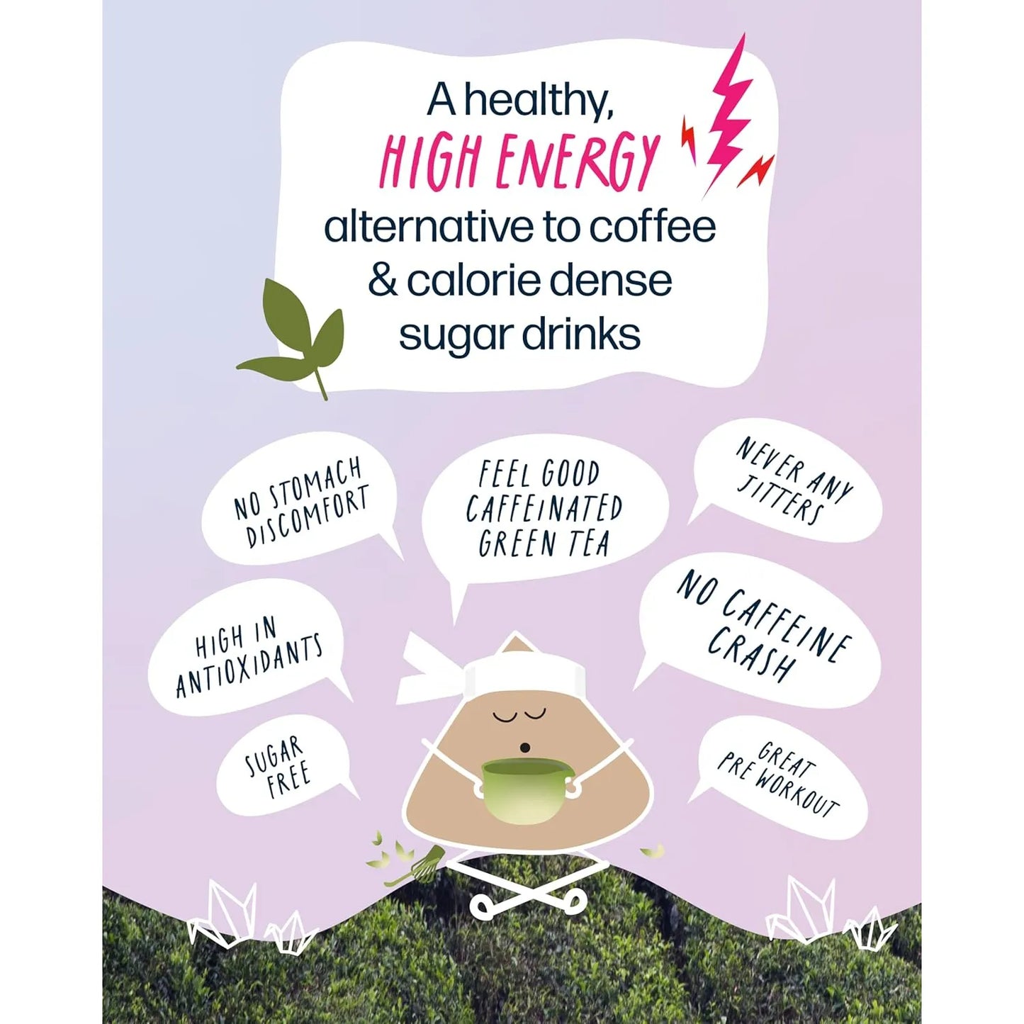 Té Helado Orgánico Alta Energía Kubo Tea 20 Porciones 155 Mg Cafeína