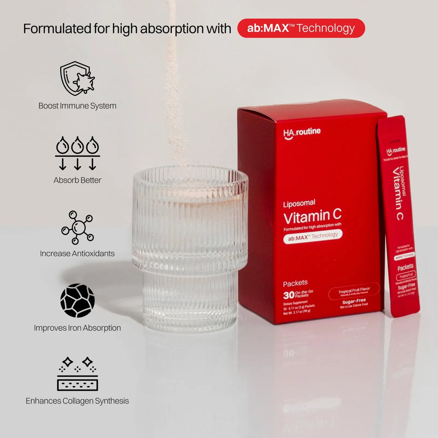 Polvo De Vitamina C Liposomal Saborizado 500 Mg Antioxidante Y Energia