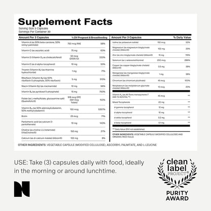 Multivitamínico Diario Para Mujer 23 Vitaminas Minerales Antioxidantes Energía Y Belleza