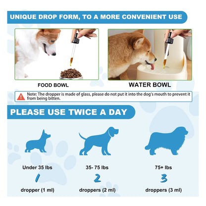 Vitamina D Liquida Para Perros 60 Ml Huesos Fuertes Sistema Inmunologico