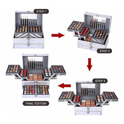 Kit Maquillaje 132 Colores Estuche Profesional Somos Importaciones Gold