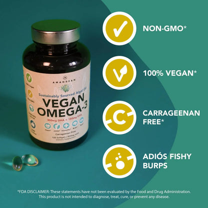 Omega 3 Vegano De Algas Dha Epa Capsulas Blandas Sin Aceite De Pescado