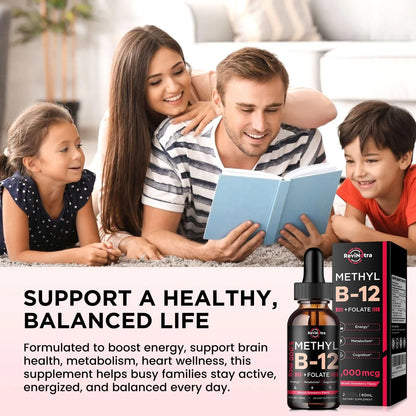 Gotas Líquidas Vitamina B12 5000 Mcg Metilcobalamina Sublingual Energía Y Salud