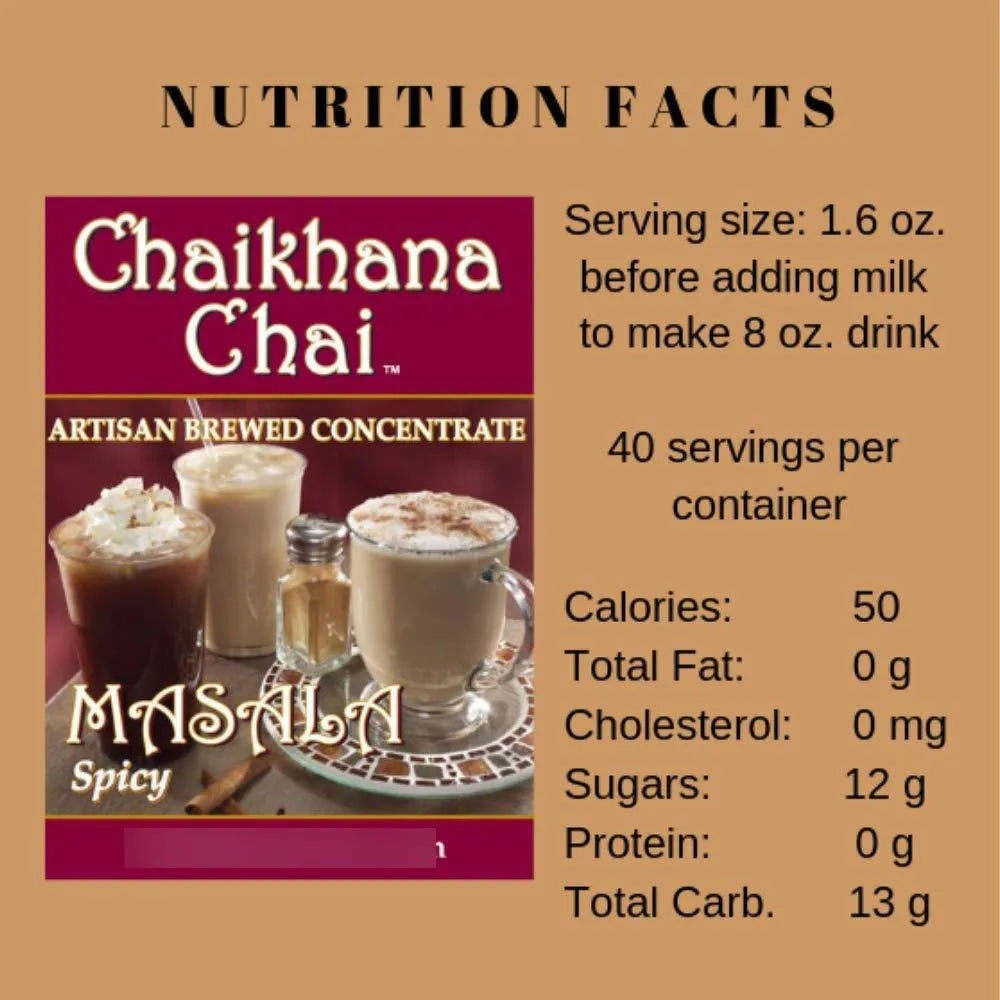 Concentrado Picante Masala Chai Té Negro Orgánico 1 89 Litros Sabores Frescos Y Naturales