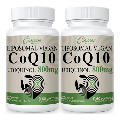 Coenzima Q10 Ubiquinol 800 Mg Cápsulas Antioxidante Energía Y Salud Cardíaca