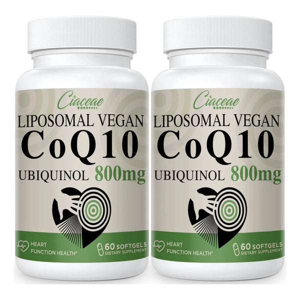 Coenzima Q10 Ubiquinol 800 Mg Cápsulas Antioxidante Energía Y Salud Cardíaca