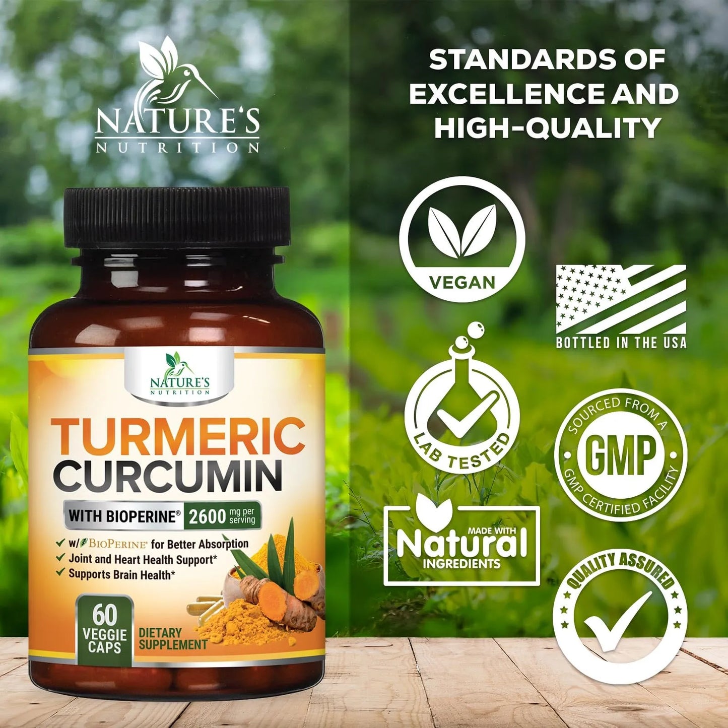 Curcumina Con Bioperina 2600 Mg Absorcion Mejorada Antioxidante Articulaciones