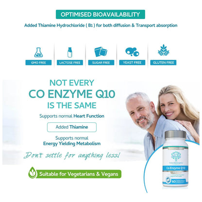Coenzima Q10 300mg 60 Capsulas Forma Trans Fermentada Naturalmente Superior