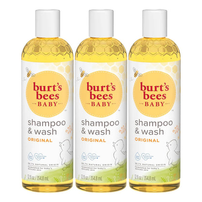 Champú Burt S Bees Bebé Pack X3 Fórmula Natural Sin Lágrimas 350 Ml