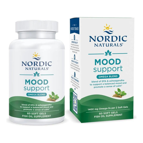 Mood Support Omega 3 Sin Sabor 60 Geles Suaves 1400 Mg Con Ashwagandha